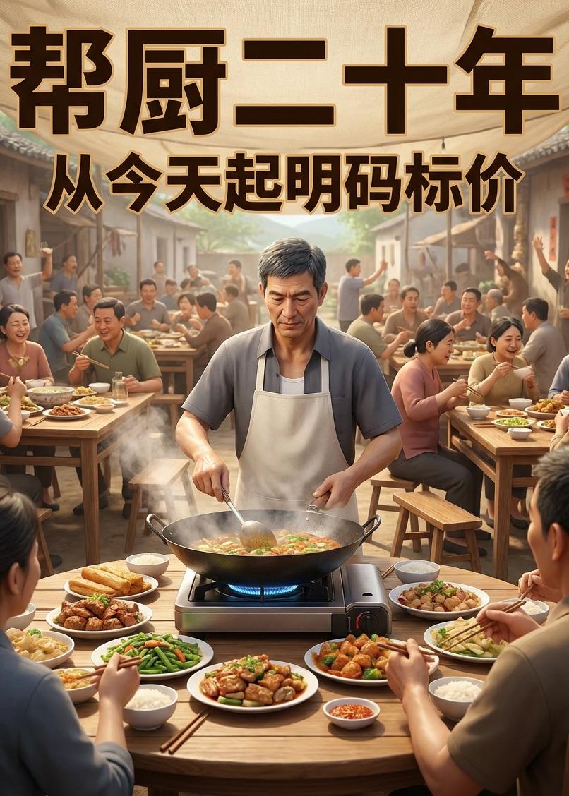 帮厨二十年，从今天起明码标价